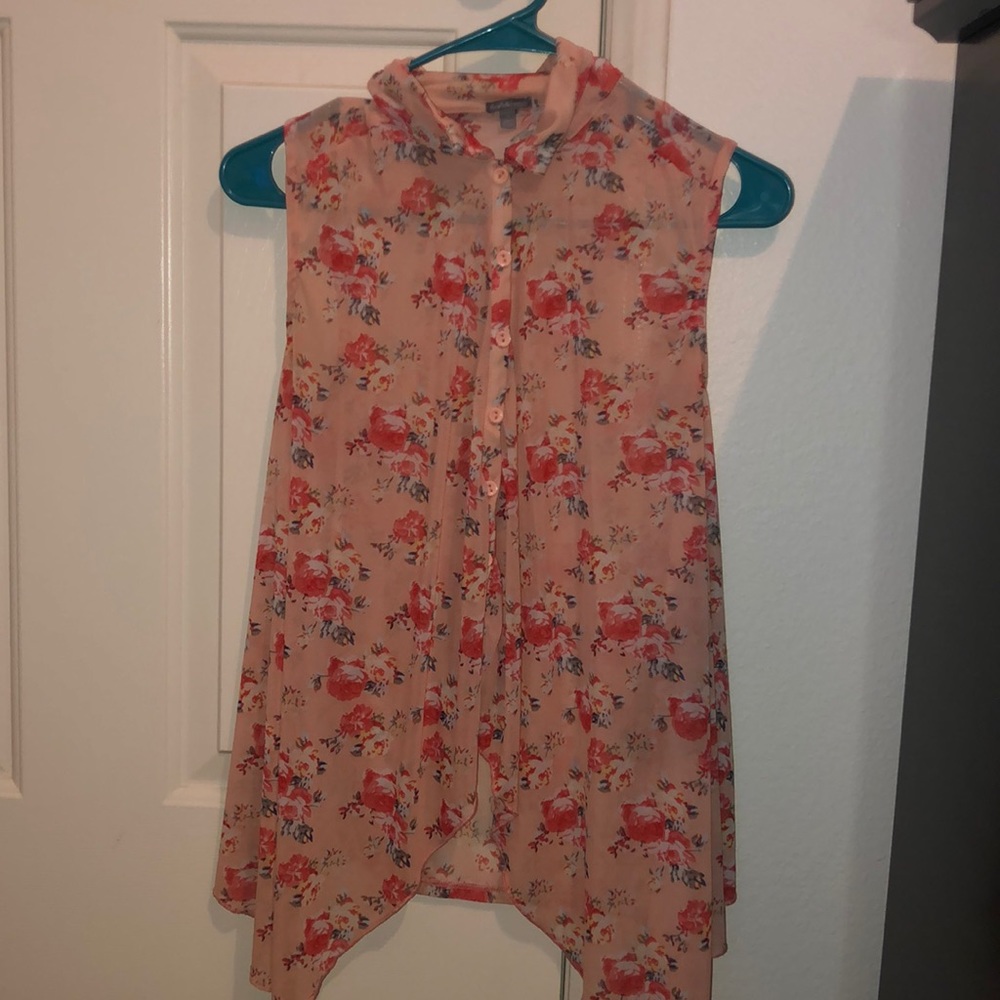 Pink floral top